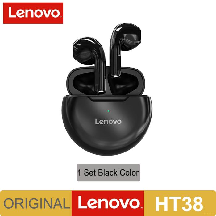 Gambar NEWLenovo Original HT38 TWS Earphone Wireless Bluetooth 5.0 Headphones Outdoors Sport Headsets Noise Reduction Earbuds with HD Mic - Lenovo HT38 Bla dari Ode Storer undefined Tokopedia