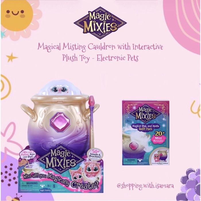 Gambar Magic Mixies Magical Misting Cauldron with Interactive  Plush Toy  Electronic Pets - Pink dari sansa store2 undefined Tokopedia
