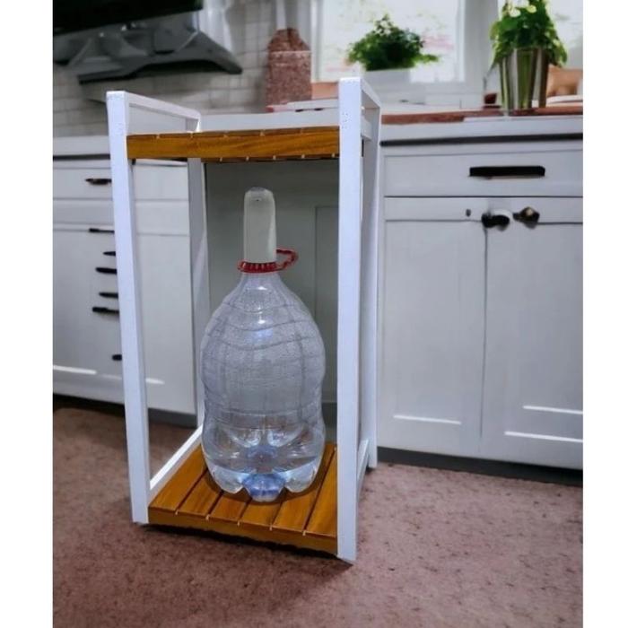 Gambar Rak galon 2 susun / rak meja rice cooker / rak dispenser rak magicom rak susun tingkat serbaguna - PLITUR PUTIH dari BASTIAN MULTISHOP undefined Tokopedia