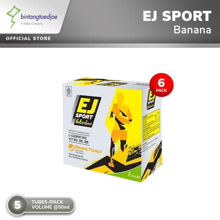 Gambar EJ Sport Banana 6 Pack - Energy Gel - No Free dari KESAGI OFFICIALL undefined Tokopedia