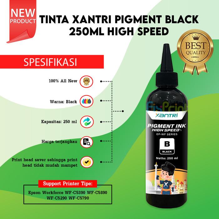 Gambar Tinta Pigment Xantri 250ml High Speed Printer Epson WF-C5290 WF-C5790 WF-C5390 WF-C5890 CMYK - Black dari FixPrint Semarang undefined Tokopedia