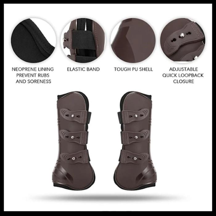 Gambar Pelindung Protector Kaki Leg Kuda Horse Adjustable Equestrian 4pcs dari TOKO JAYA.ID undefined Tokopedia