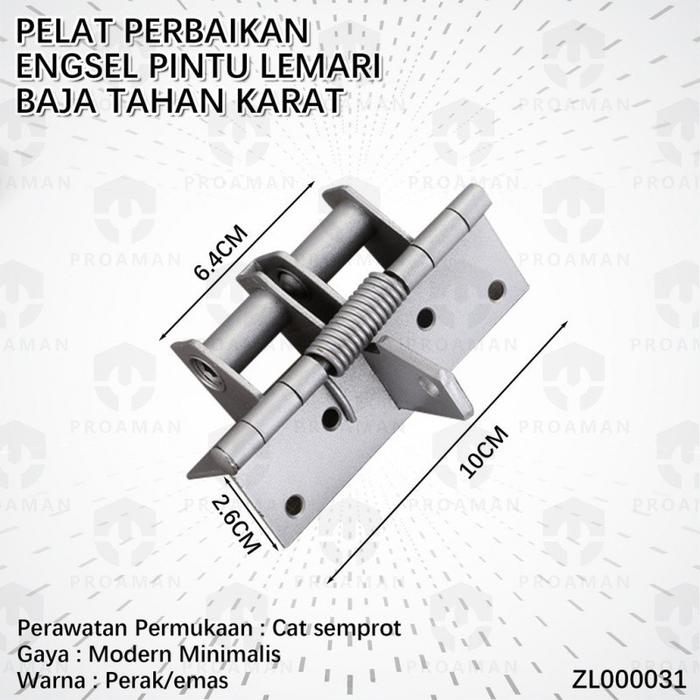 Gambar Engsel Pintu  Spring Door Closer Engsel Metal Engsel Pintu Otomatis Pintu Lemari Kabinet 90 Derajat Antikarat Perangkat Keras - Putih dari ProAman-Tokopedia undefined Tokopedia