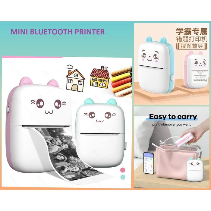 Gambar (COD) Print Mini Portable Bluetooth Photo Printer Thermal Camera - Pink Sad dari TOKO SITI FASHION undefined Tokopedia