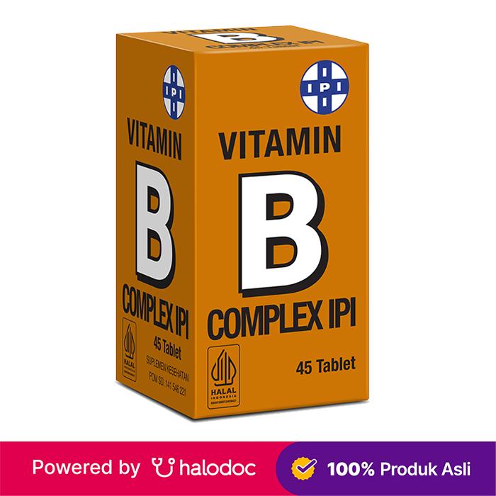 Gambar Vitamin B Complex Ipi 45 Tablet - Vitamin & Suplemen A,B & E - Halodoc dari Apotek Halomedika Tirta Raya Sidoarjo undefined Tokopedia
