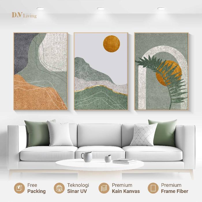 Gambar Hiasan Dinding Ruang Tamu Minimalis 80x57cm & 40x57cm INCLUDE FRAME - SIMPLE GREEN FLORAL ELEGANT 1SET - Hiasan Dinding Rumah Bunga Hijau Estetik SET - Wall Decor Ruang Tamu Kamar Pajangan Rumah Lukisan Art Canvas HIASAN DINDING Rumah Home Decor Aesthetic dari Parman53 undefined Tokopedia