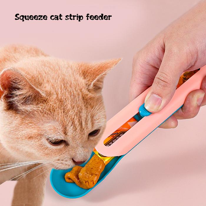 Gambar Pet Cat Feeding Scoop Button Pushed Design Portable Food Long Strip Cat Snack Squeezer Feeder Multipurpose Spoon Pet Supplies dari Kanjje undefined Tokopedia