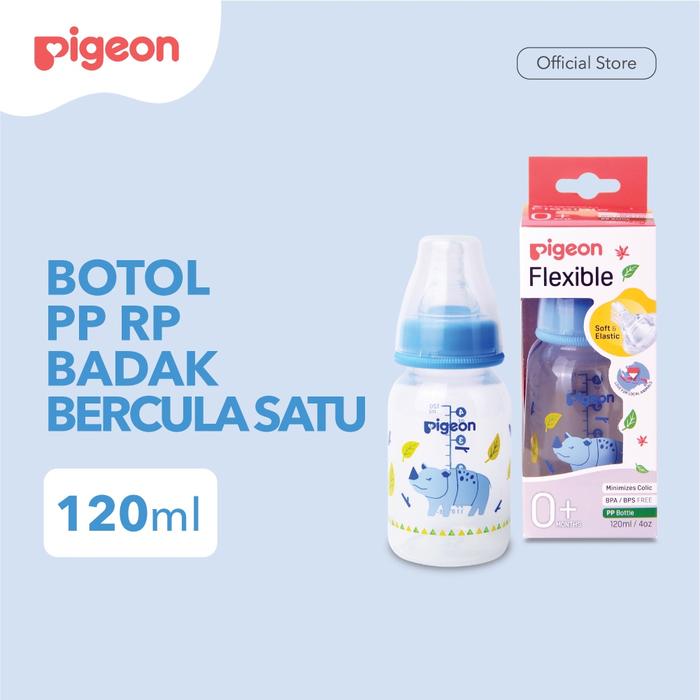 Gambar Pigeon Botol PP RP Flexible 120ml Seri Hewan Khas Indonesia/Botol Susu - Badak dari Clemen Baby Shop undefined Tokopedia