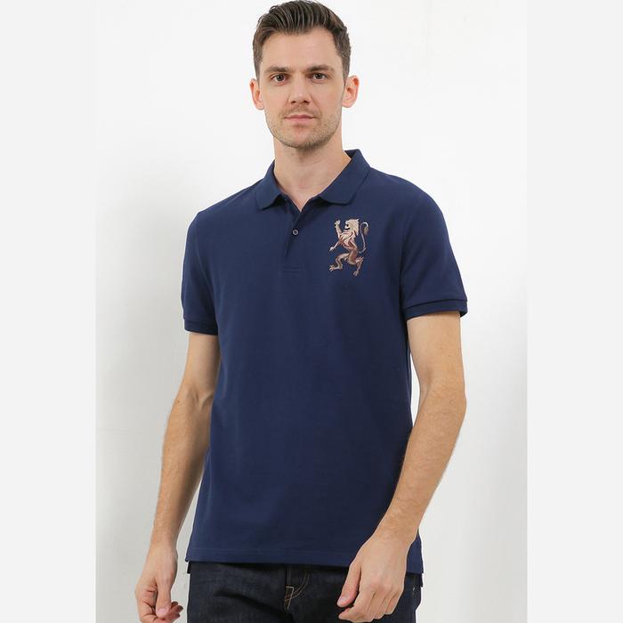 Gambar Giordano 3D Lion Polo Pria Biru - Biru, S dari Giordano Indonesia undefined Tokopedia