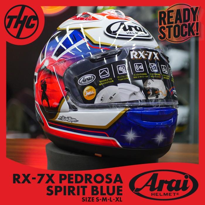 Jual SLA ARAI HELMET RX-7X PEDROSA SPIRIT BLUE Badung