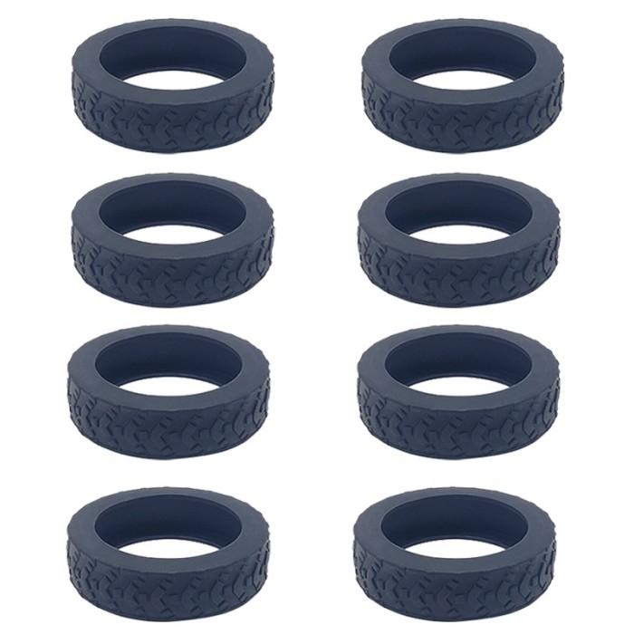 Gambar 4/8pcs Silikon Cover Pelindung Roda Koper /Ring Karet Roda Koper Pengganti Cincin Karet Luggage Wheel Ring /Pelindung Roda Koper Silikon - Hitam（8PCS） dari bhqhome undefined Tokopedia