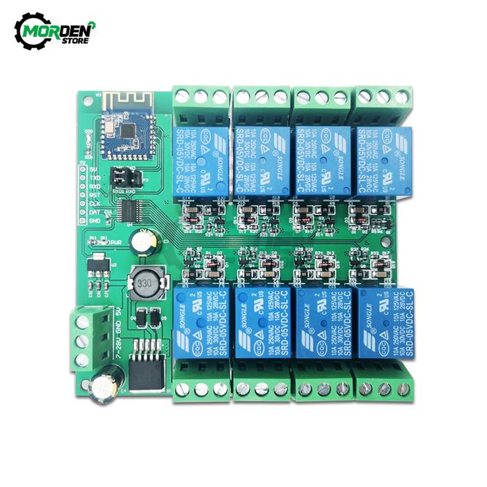 Gambar 8-Channel Relays BLE for Bluetooth 5.0 Relay Module Relay Board Power Supply for Electrical Appliance dari Platima undefined Tokopedia