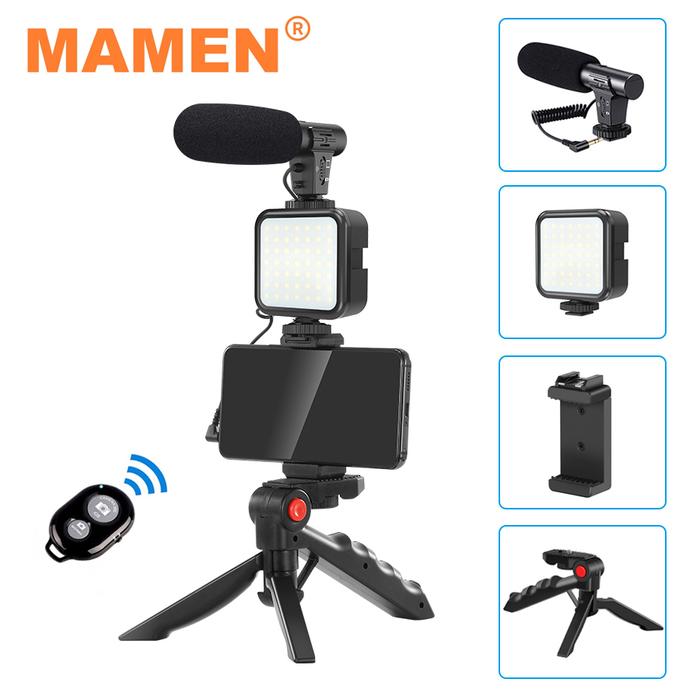 Gambar CB MAMEN Smartphone Vlogging Kit Video Recording Equipment with Trip dari Cahaya Baguus undefined Tokopedia