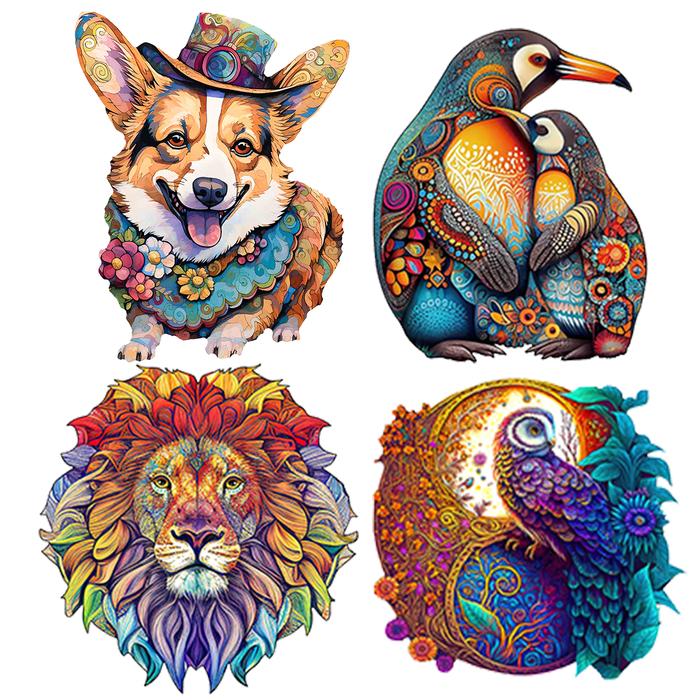 Gambar EF Wooden Animal Jigsaw Puzzles Sunshine Colorful Lion 3D Puzzle Gif dari electro faqss undefined Tokopedia