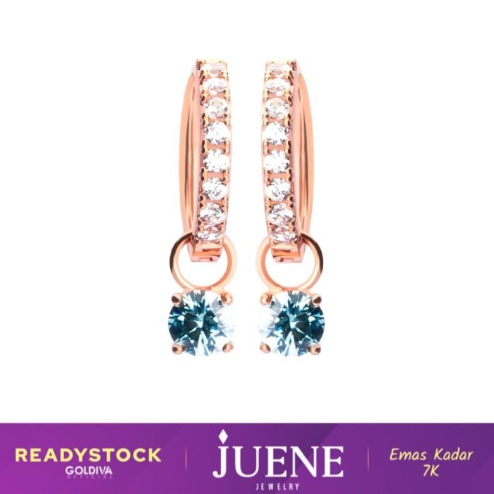 Gambar ANTING AQUA THE SHADES - JUENE JEWELRY - EMAS 7K - BUNGA TANJUNG - ROSE GOLD dari Toko Emas Bunga Tanjung undefined Tokopedia