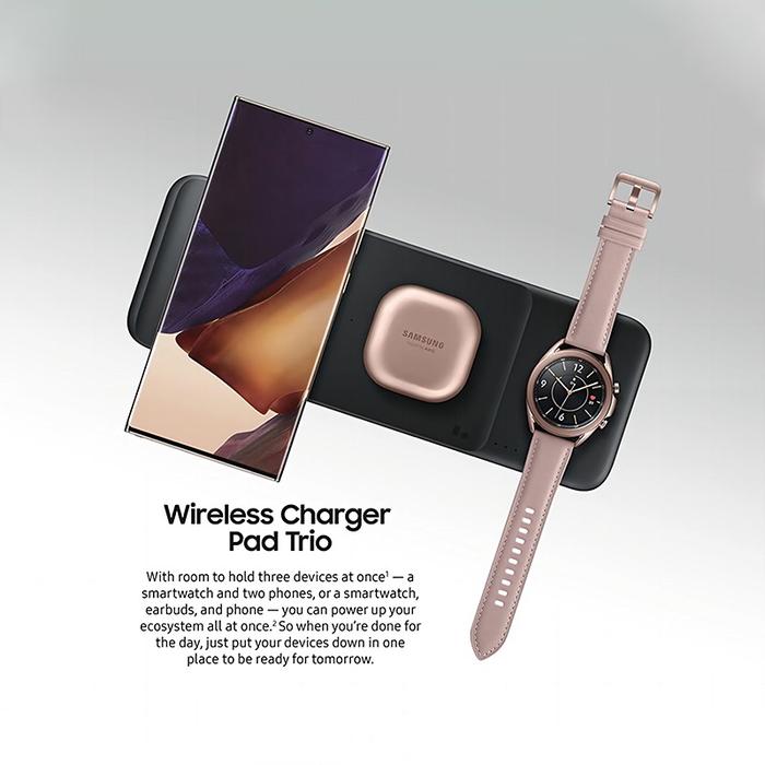 Gambar 3 in 1 For Electronics Wireless Charger Trio Qi Charging for Galaxy Phones Watches for Apple iPhone Devices dari Quest Labs undefined Tokopedia