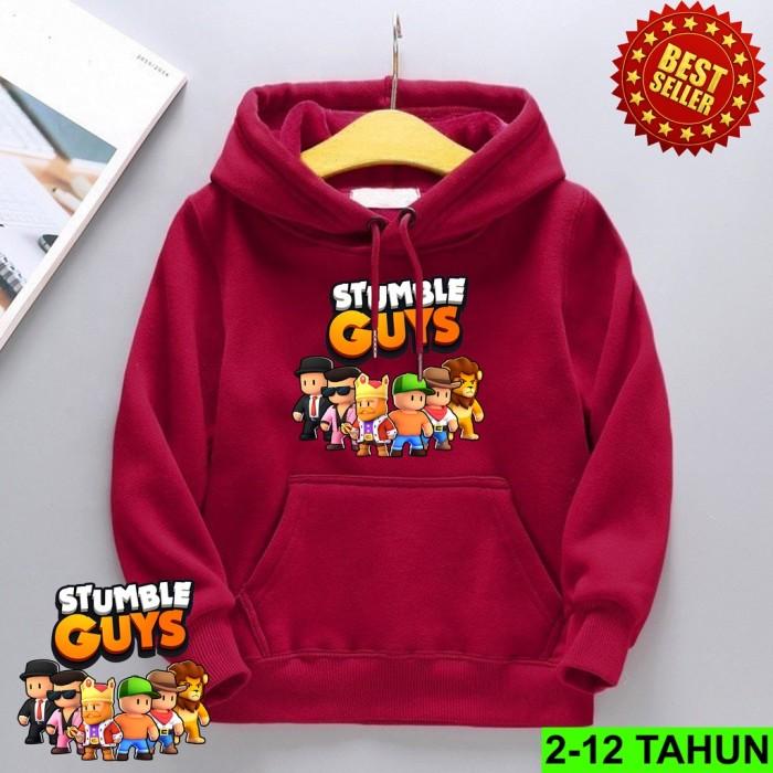 Gambar Favrt3 Hoodie/SWEATER Anak Laki Laki Perempuan Stumble Guys Usia 2-12 Tahun - Merah, L dari kemejadewasa undefined Tokopedia