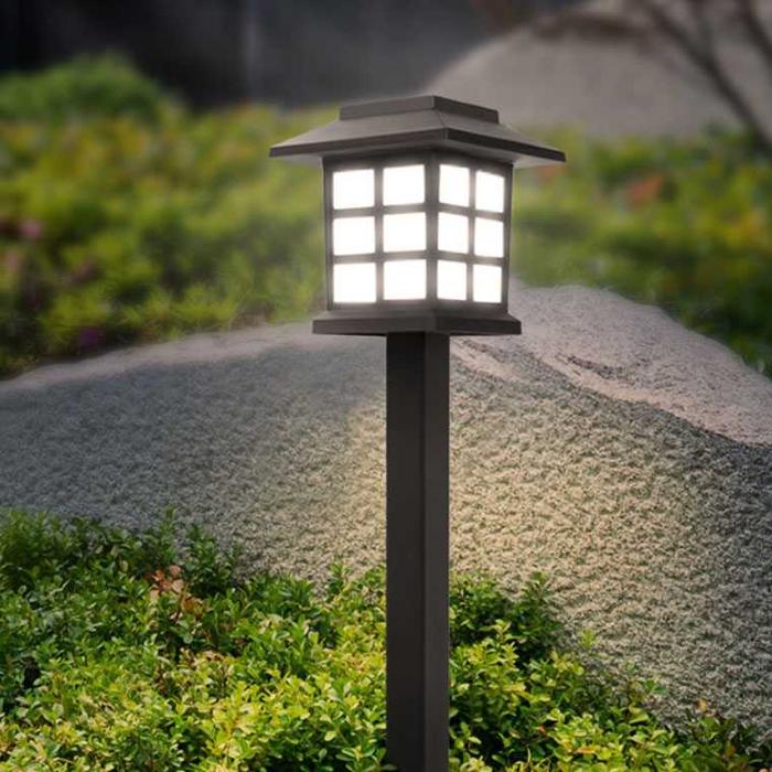 Gambar Lampu Taman Hias Tancap Solar Power Waterproof Cool White lampu  spotlight - Hitam dari Aresome undefined Tokopedia