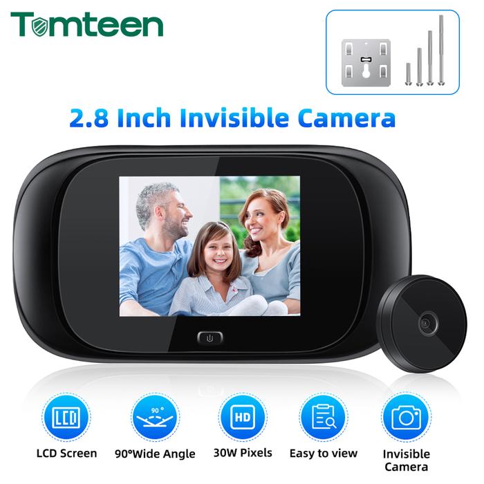 Gambar Tomteen 2.8 inch LCD Display Digital Peephole Doorbell 90 °Wide Angle Viewer Cat Eye Door Camera Outdoor Monitor Home Security dari Quest Labs undefined Tokopedia