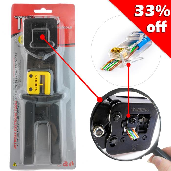 Gambar New All Black Networking Pliers RJ45 RJ11 Crimping Cable Stripper Crimper RJ45 Tools For Cat5 Cat5e Cat6 Plug Connector Cable dari Quest Labs undefined Tokopedia