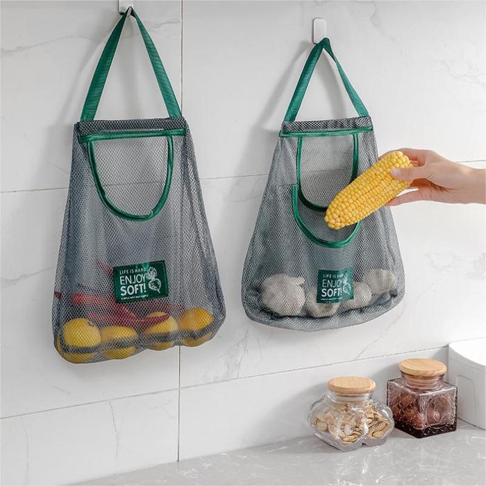 Gambar KK Reusable Kitchen Hanging Mesh Bag Home Fruit and Vegetable Storag dari Karya Klasikk undefined Tokopedia