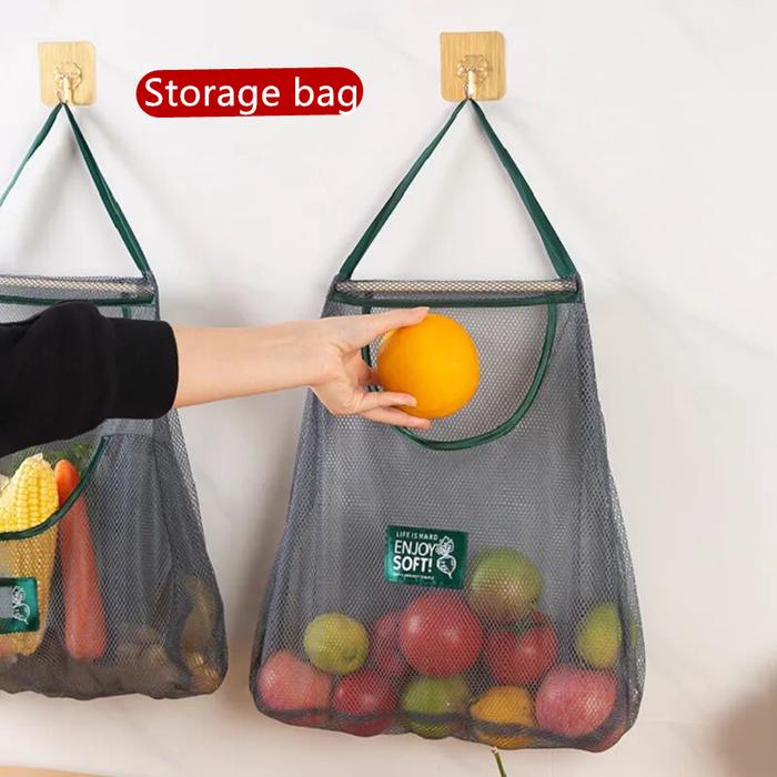 Gambar KK Reusable Kitchen Hanging Mesh Bag Home Fruit and Vegetable Net Po dari Karya Klasikk undefined Tokopedia