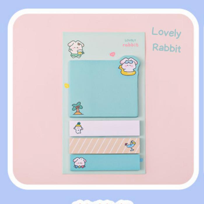 Gambar TENNO Sticky Notes Set Kertas Tempel 4 Motif Lucu Berwarna Post It Penanda Memo Pad Aesthetic Estetik Karakter Character - Lovely Rabbit dari TennoOfficial undefined Tokopedia