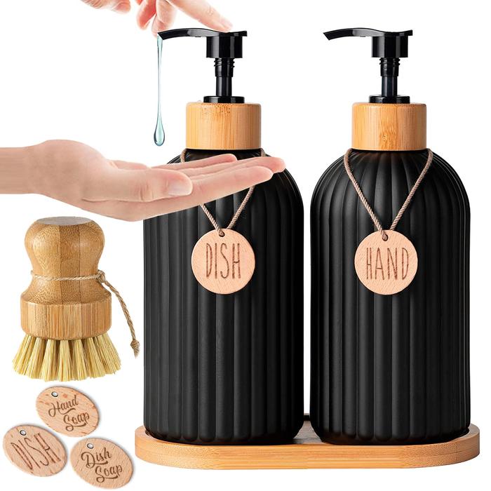 Gambar MS Kitchen Hands and Dishes Soap Dispenser with Tag Home Decor Refil dari Mutiara Senjaa undefined Tokopedia