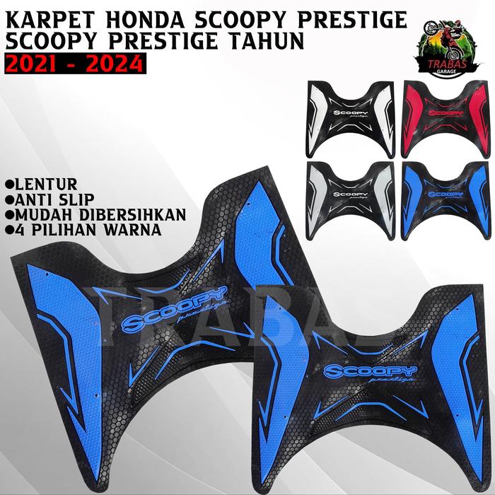 Gambar KARPET SCOOPY SCOPPY NEW PRESTIGE BORDES ALAS PIJAKAN KAKI HONDA KARET ANTI LICIN PNP 2021-2024 - Biru dari TRABAS GARAGE undefined Tokopedia