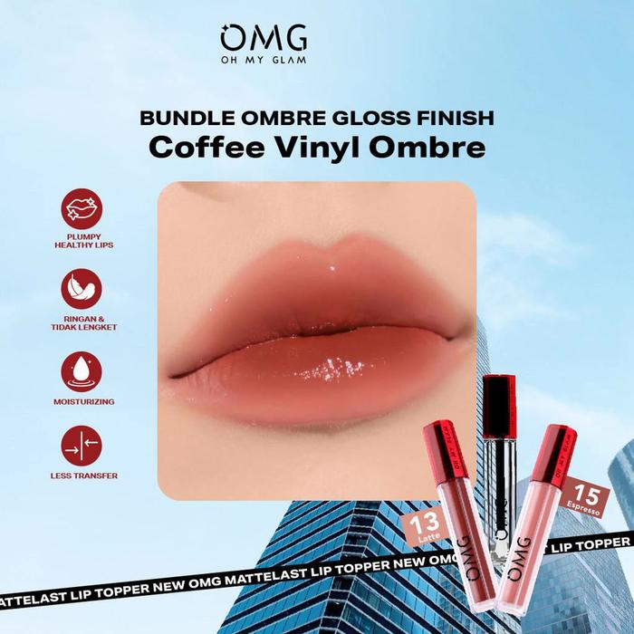 Gambar Kamia OMG Paket Ombre Gloss Finish - Mattelast Lip Cream &  Gloss Lip Finish  I Spesial Ombre Lip Cream & Lip Gloss - Lip Cream 13+15, Lip Gloss dari kamiabeauty undefined Tokopedia