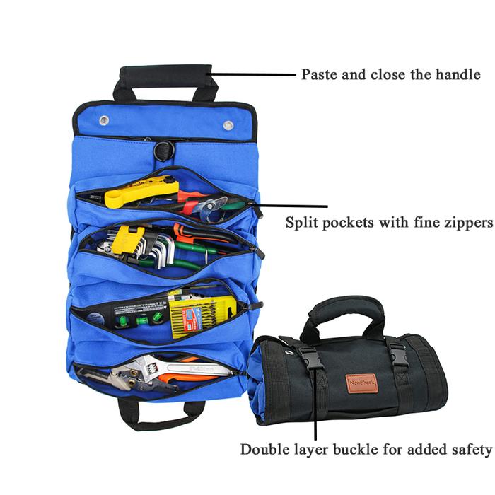 Gambar IMPORT Scroll Tool Storage Bag Convenient Roll Bag, Tool Sorting Tool Detachable Multi Functional Tool Kit Storage Bag Blue dari Nanarasa Storess undefined Tokopedia
