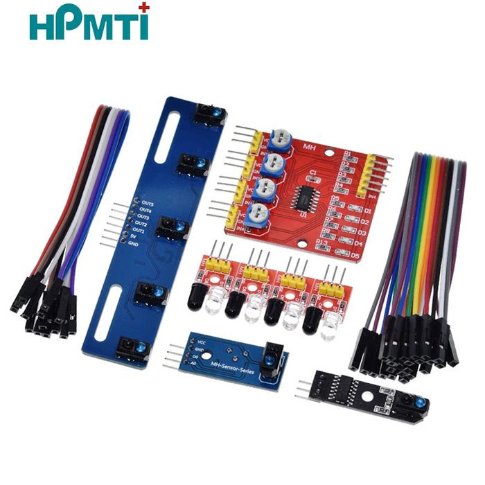 Gambar TCRT5000 Sensor Reflektif Inframerah IR Modul Jalur Garis Penghalang Saklar Fotolistrik untuk Papan Triode Dioda Arduino 3.3V dari Lamaris Store undefined Tokopedia