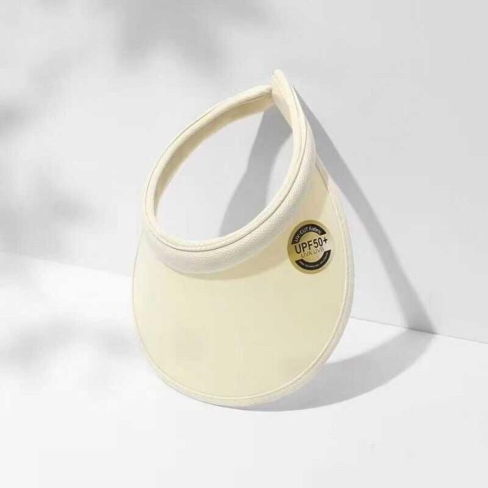 Gambar Topi Pantai Golf Sepeda Unisex Anti Sinar UV Hat Sun Visor Breathable - Putih dari MALL-AKU undefined Tokopedia