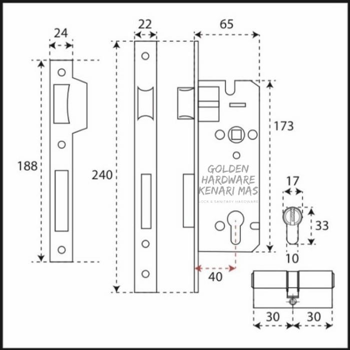 Gambar paloma lrp 424 kunci set handle mortise cylinder lock gagang pintu dari Arifah Fitriani 12 undefined Tokopedia
