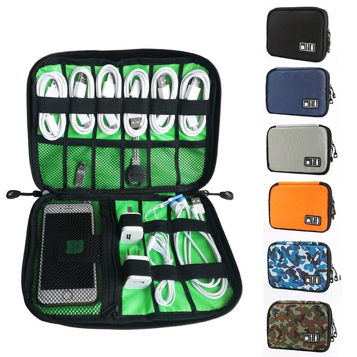 Gambar USB Cable Organizer Bag Electronics Accessories Universal Travel dari Leonchip undefined Tokopedia
