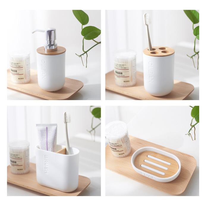 Gambar Bathroom Accessories Set Soap Dispenser Bottle Dish Washroom Toot dari Joviane Mars undefined Tokopedia