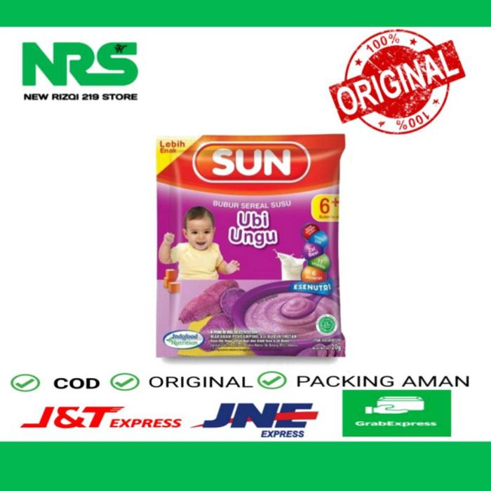 Gambar SUN BUBUR BAYI 6+ / SUN Bubur Sereal Susu Ubi Ungu Sachet 20gr x 5 pcs dari Denoza Shop undefined Tokopedia