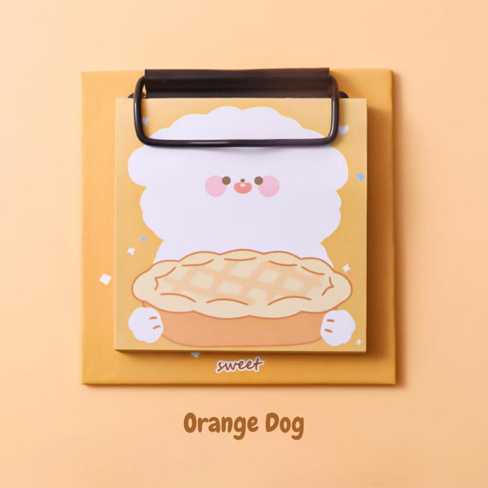 Gambar TENNO Stick Note Free Clipboard Lucu Karakter Berwarna Memo Pad Sticky Notes Free Papan Jalan isi 30 Lembar Aesthetic Estetik - Orange Dog dari TennoOfficial undefined Tokopedia