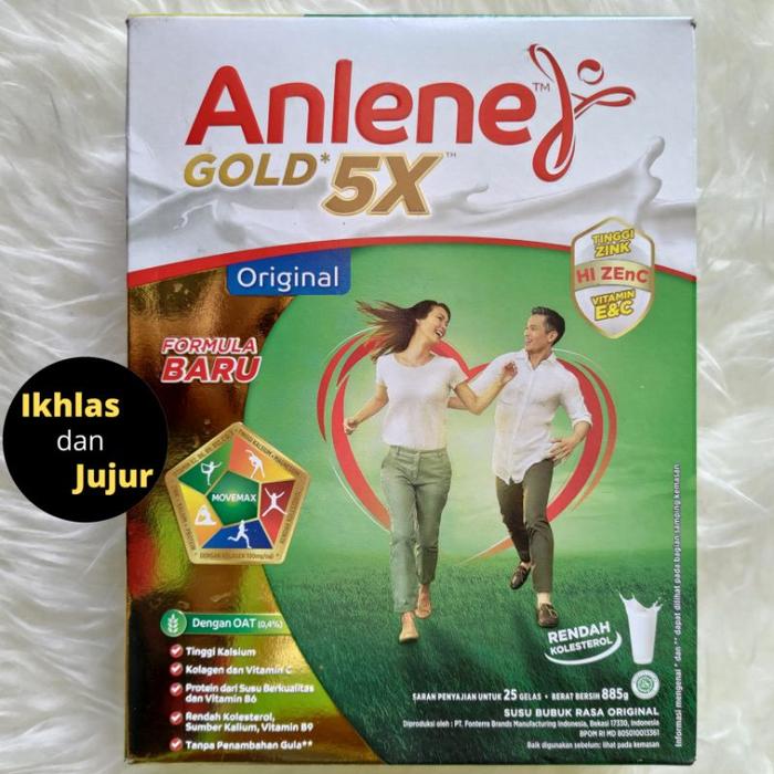 Gambar SNVII Anlene Gold Plus 5X 850 Gram Rasa Original Susu Bubuk Lansia dari ZulkifliNurdin undefined Tokopedia