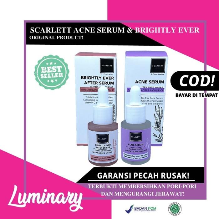 Gambar SERUM SCARLETT WHITENING ACNE SERUM & BRIGHTLY EVER AFTER SERUM - ACNE SERUM dari Lumigroup undefined Tokopedia