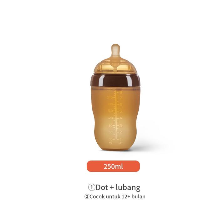 Gambar CoCo MAMA Piko Bello Botol Susu Bayi Silikon Leher Lebar (WIDE NECK) / Botol Bayi Dengan Sedotan / BPA FREE Botol Bayi Berbahan Silikon - 250ML usia 12bulan+ dari Coco-Mama undefined Tokopedia