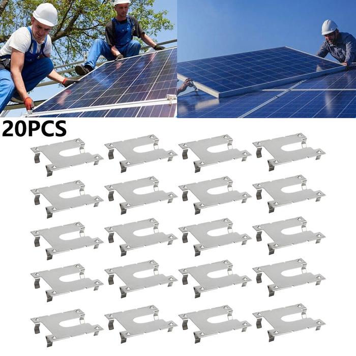 Jual Solar Panel Earth Plate Grounding Clip Solar Panels PV Roof ...