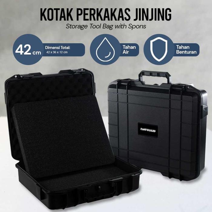 Gambar Kotak Perkakas Jinjing Storage Tool Box Bag dengan Spons Kotak Perkakas Jinjing Storage Tool Box Bag with Sponge - Hitam, 36cm dari Zilenium02 undefined Tokopedia