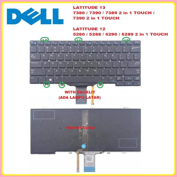 Gambar ASLI KEYBOARD DELL LATITUDE 7390 2 IN 1 TOUCH KEYBOARD DELL LATITUDE 13 | NEW - Ada Backlit dari Liberal Offical undefined Tokopedia