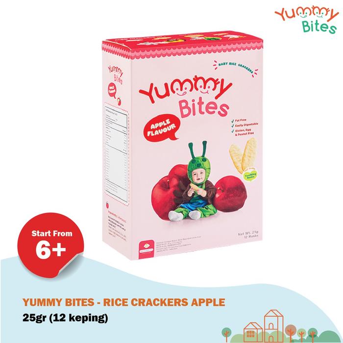 Gambar Yummy Bites Rice Crackers Apple 6+ 25gr dari sepatusuperisjs undefined Tokopedia