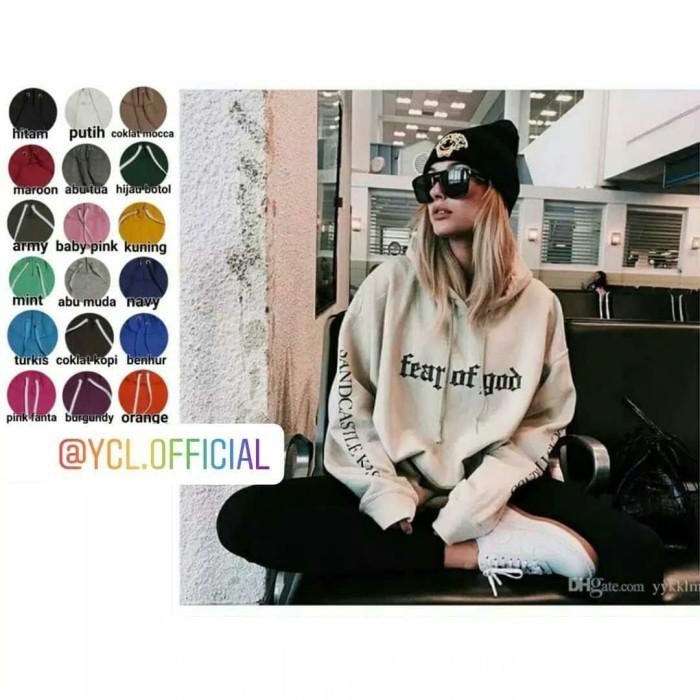 Gambar Dbest Hoodie Jumper Custom Sablon FEAR OF GOD Size M-XXL Unisex Pria&Wanita - Putih, M dari UlfiaNurjanah44 undefined Tokopedia