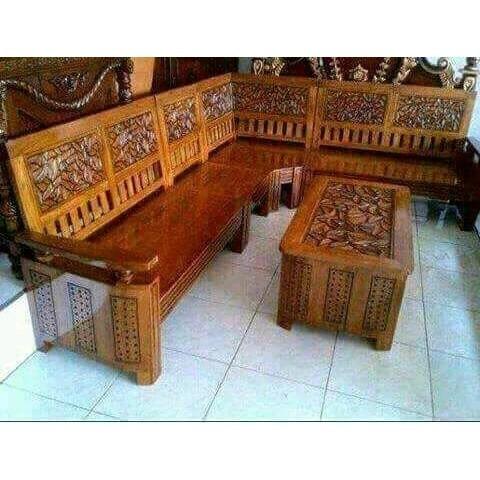 Gambar Terlaris Kursi Sudut Ruang Tamu Kayu Jati Furniture Mebel Jepara Kode 676 dari Kini Creatife Store undefined Tokopedia