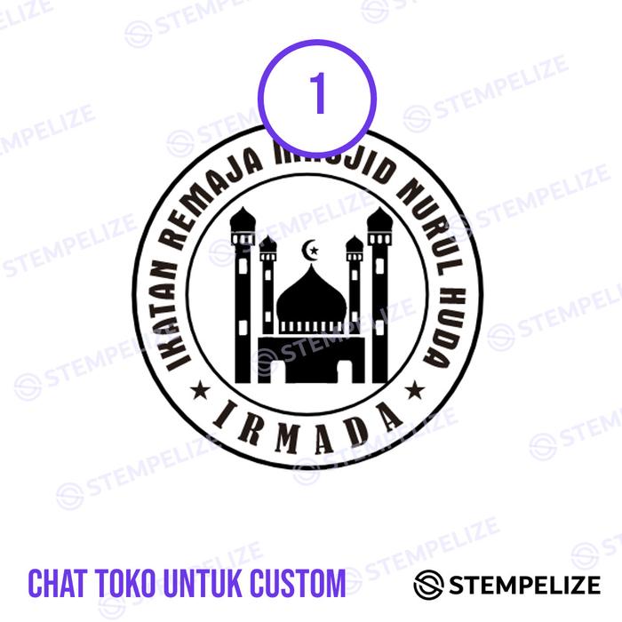 Gambar Stempel Remaja Masjid Custom Desain - 1, Hijau dari Stempelize undefined Tokopedia