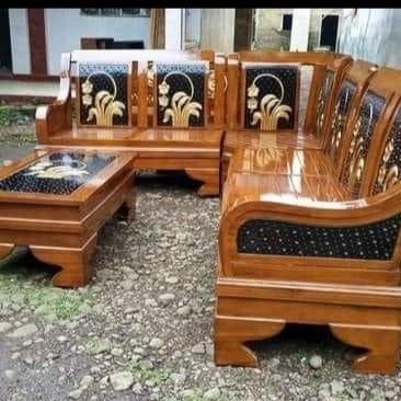 Gambar Terlaris Kursi Meja Sudut Ruang Tamu L Kayu Jati Mentah Furniture Lancar Jepara Kode 815 dari Kini Creatife Store undefined Tokopedia