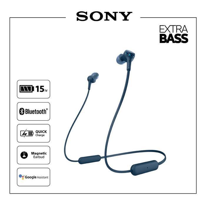 Jual Sony Earphone Wireless WI-XB400 WI XB400 WIXB400 Extra Bass